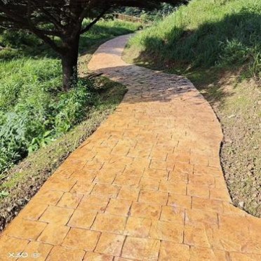 湖南衡陽彩色壓印混泥土材料廠家優美路壓花地坪
