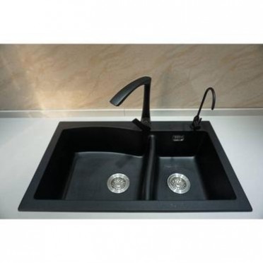 不沾油水槽,304不銹鋼廚房水槽ASD-8008套餐加厚手工槽雙槽大理石石紋廚房菜盆洗碗池,廚房潔具水槽